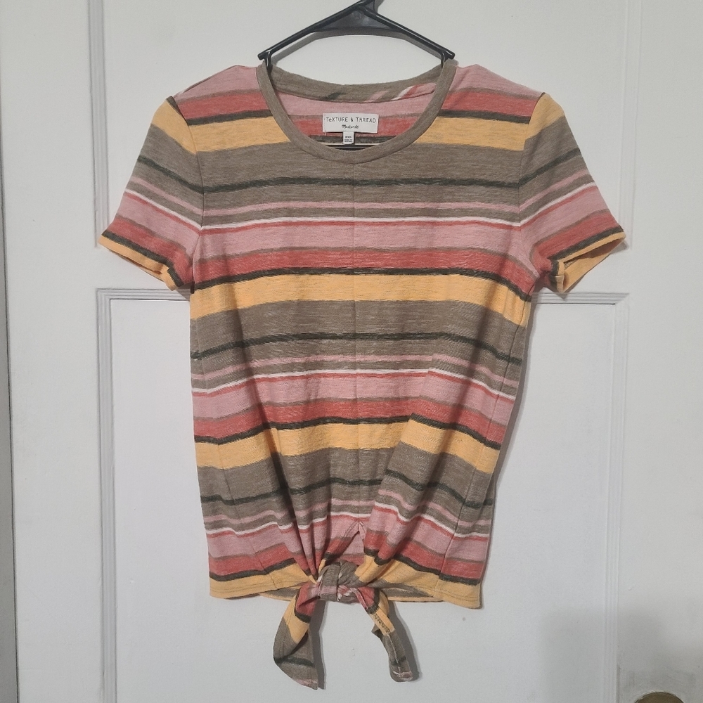 Madewell Texture & Thread Modern Tie Front Top - Picture 4 of 6